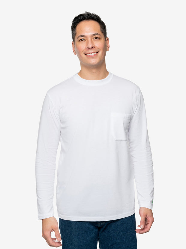 インセクトシールド　メンズ虫よけポケットTシャツ（長袖）　UPF Dri-Balance